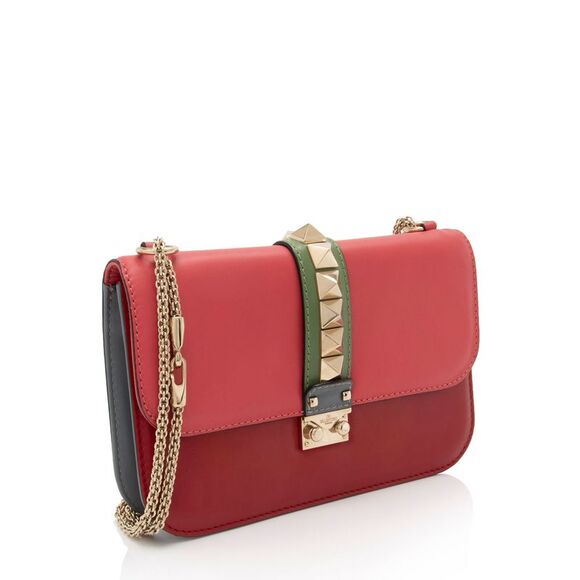 Valentino Calfskin Glam Lock Medium Shoulder Bag - Picture 2 of 16